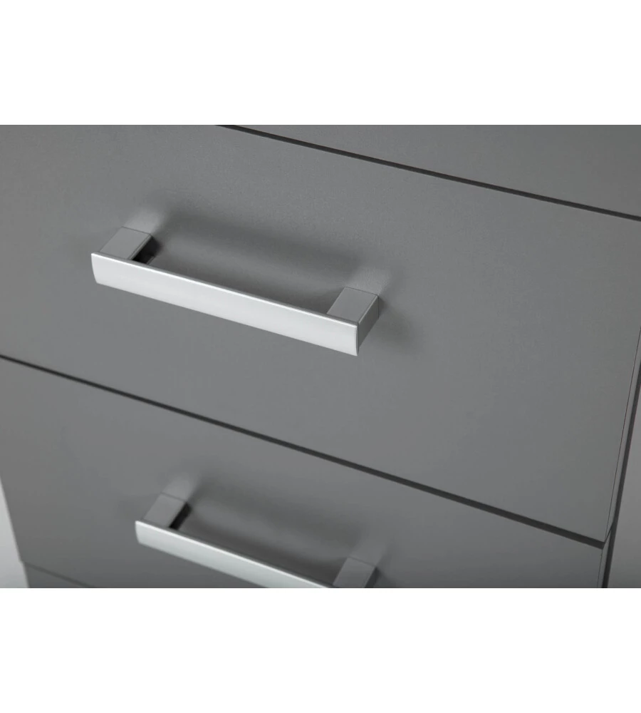 CASSETTIERA GRIGIA CON 4 CASSETTI, 41,2X40X91,5 CM